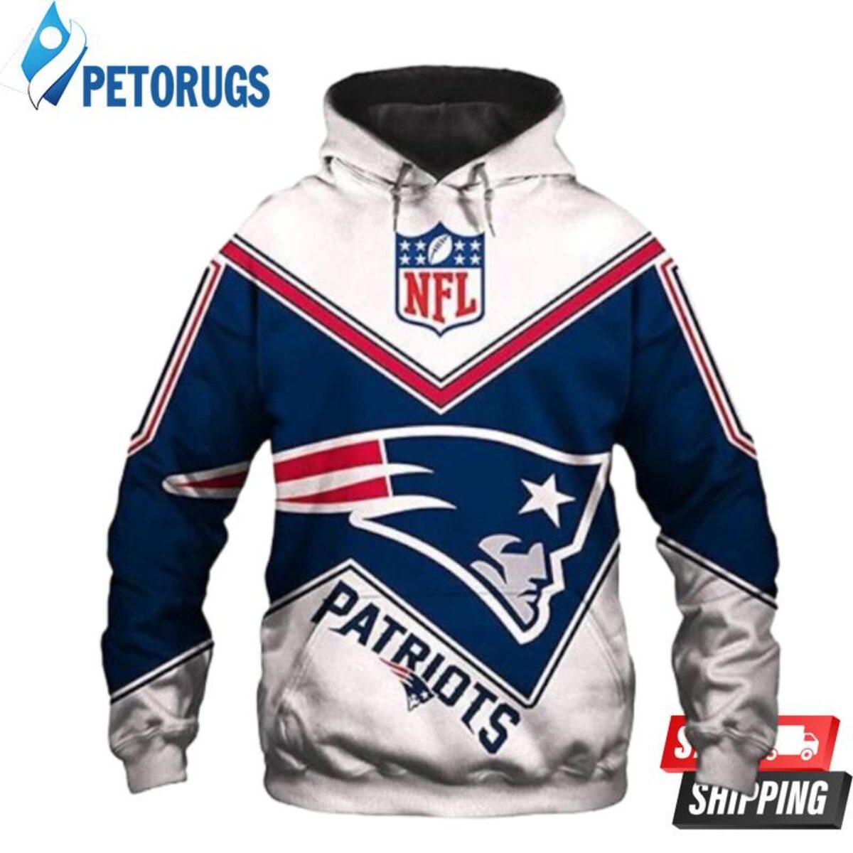 New England Patriots Football Camo 3D Hoodie Logo Nfl 3D