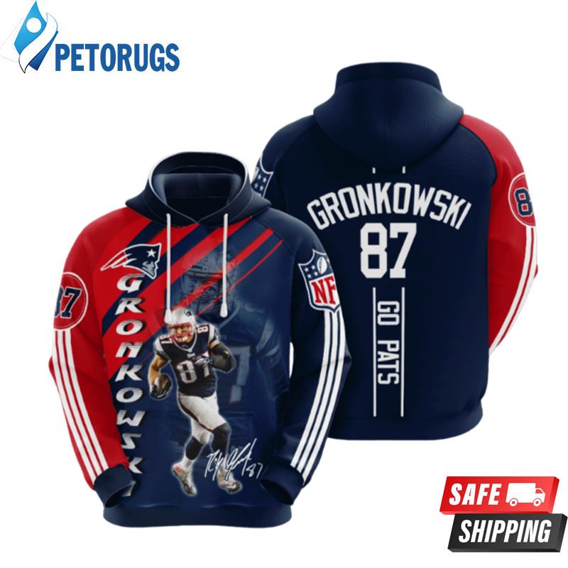 New England Patriots Rob Gronkowski 3D Hoodie