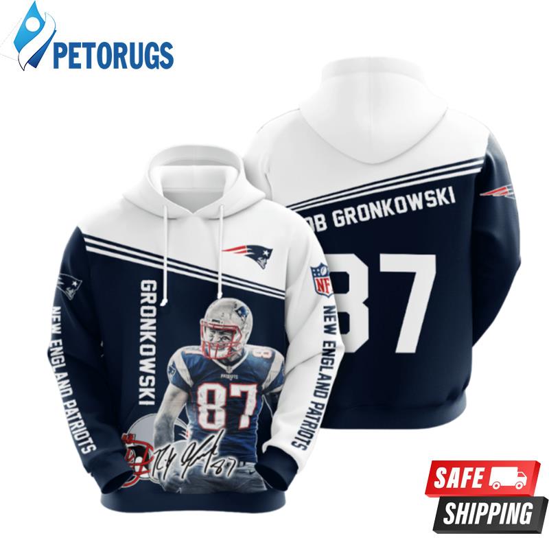 New England Patriots Rob Gronkowski 87 3D Hoodie