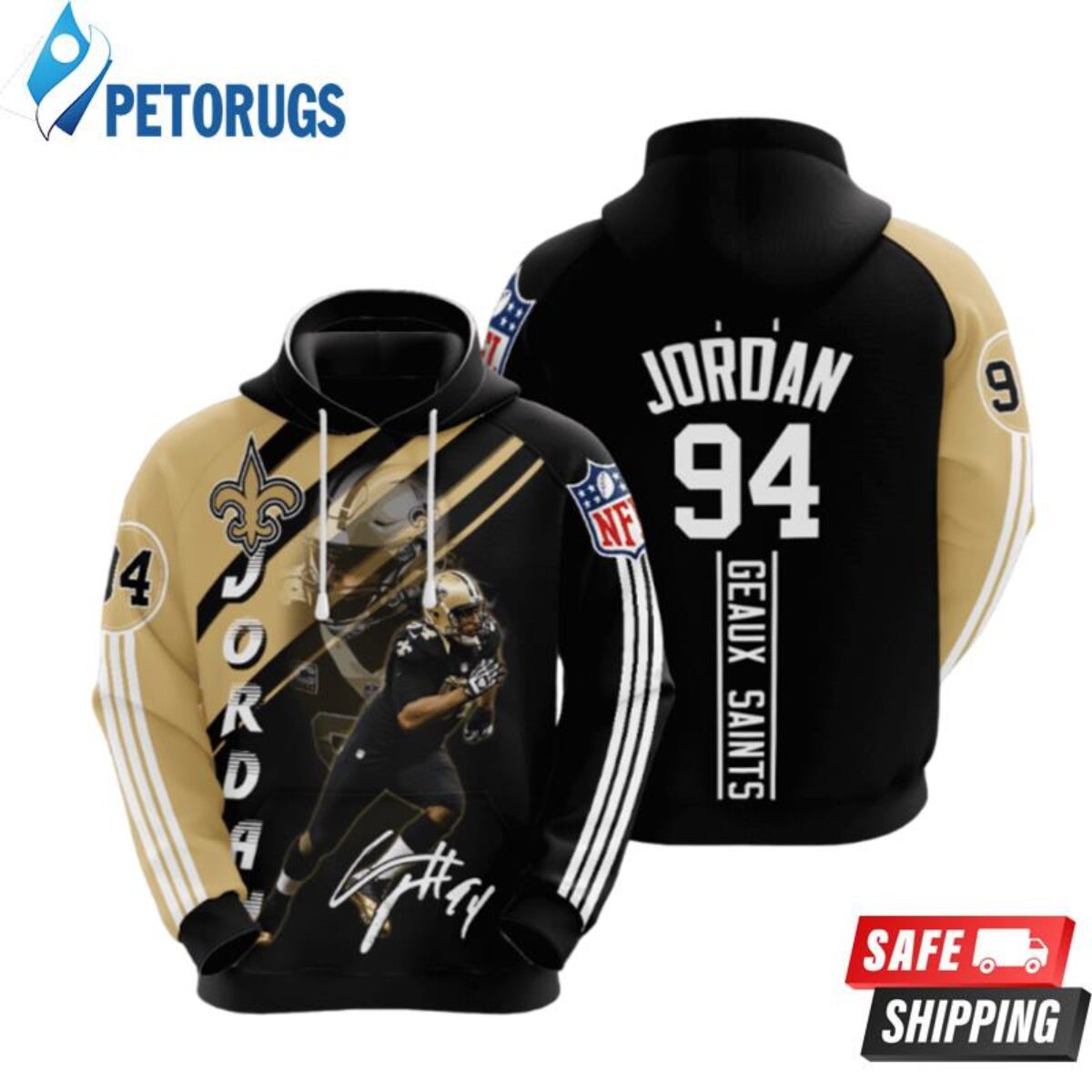 New Orleans Saints Hoodie 3D Graphic Balls Cheap Shirt Pullover