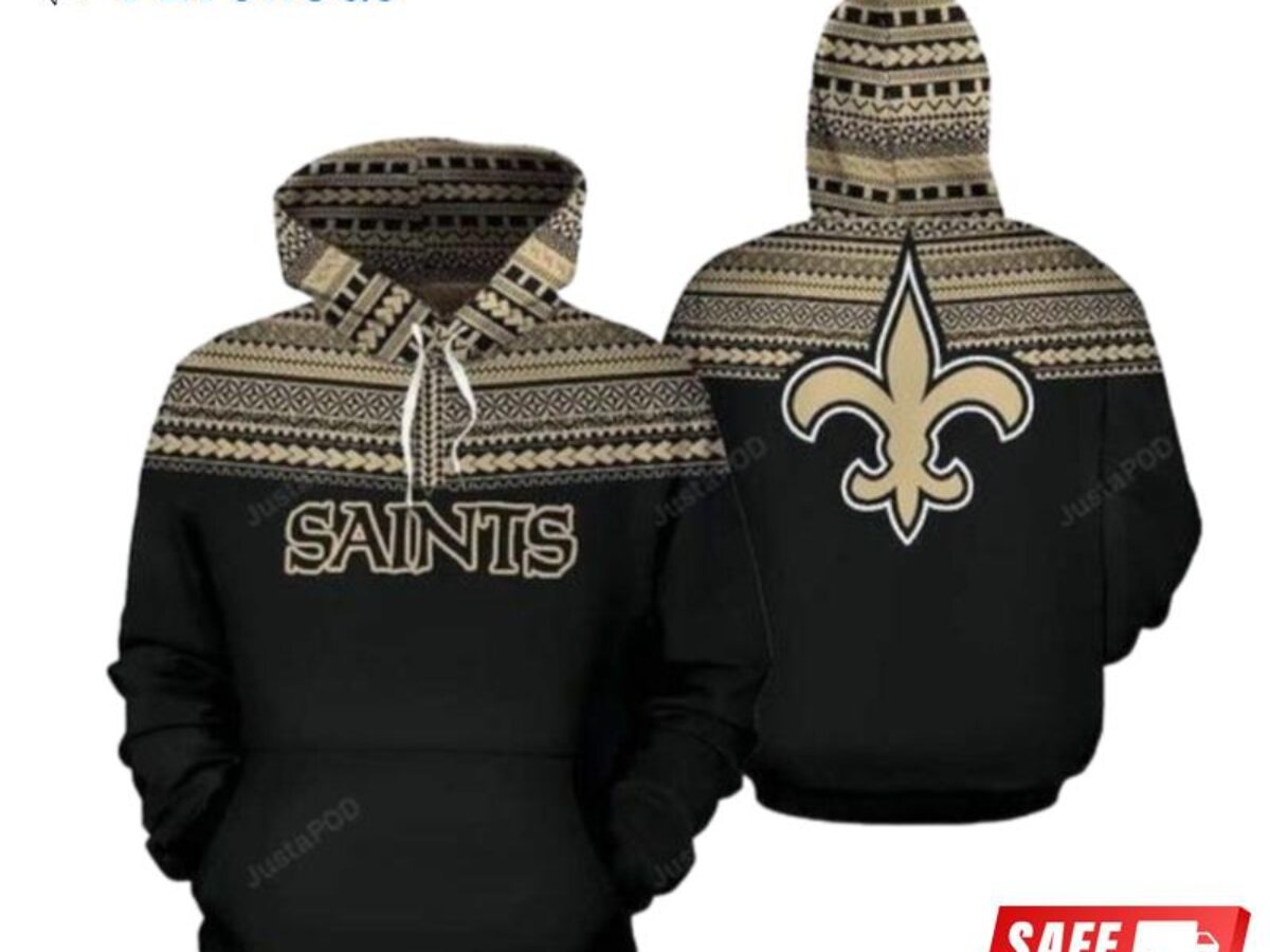 New Orleans Saints Full Zip Hoodie 3D Discount USA Flag Who Dat