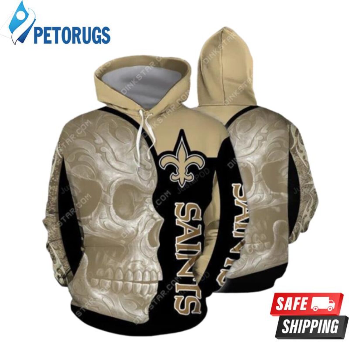 Christmas Gift New Orleans Saints Skull Pattern 3D Ugly Christmas Sweater  For Men And Women