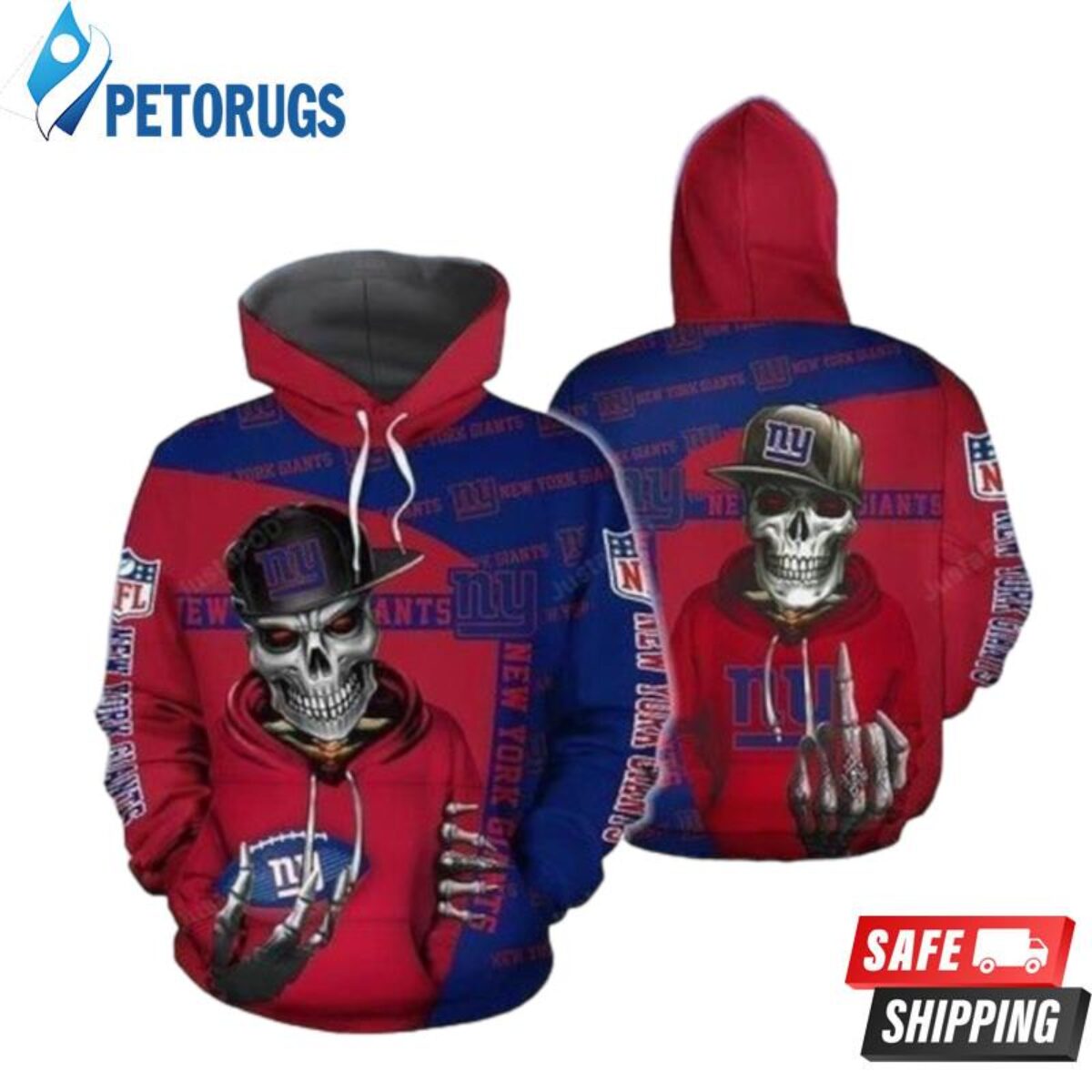 New York Giants Nfl 3D Hoodie - Peto Rugs