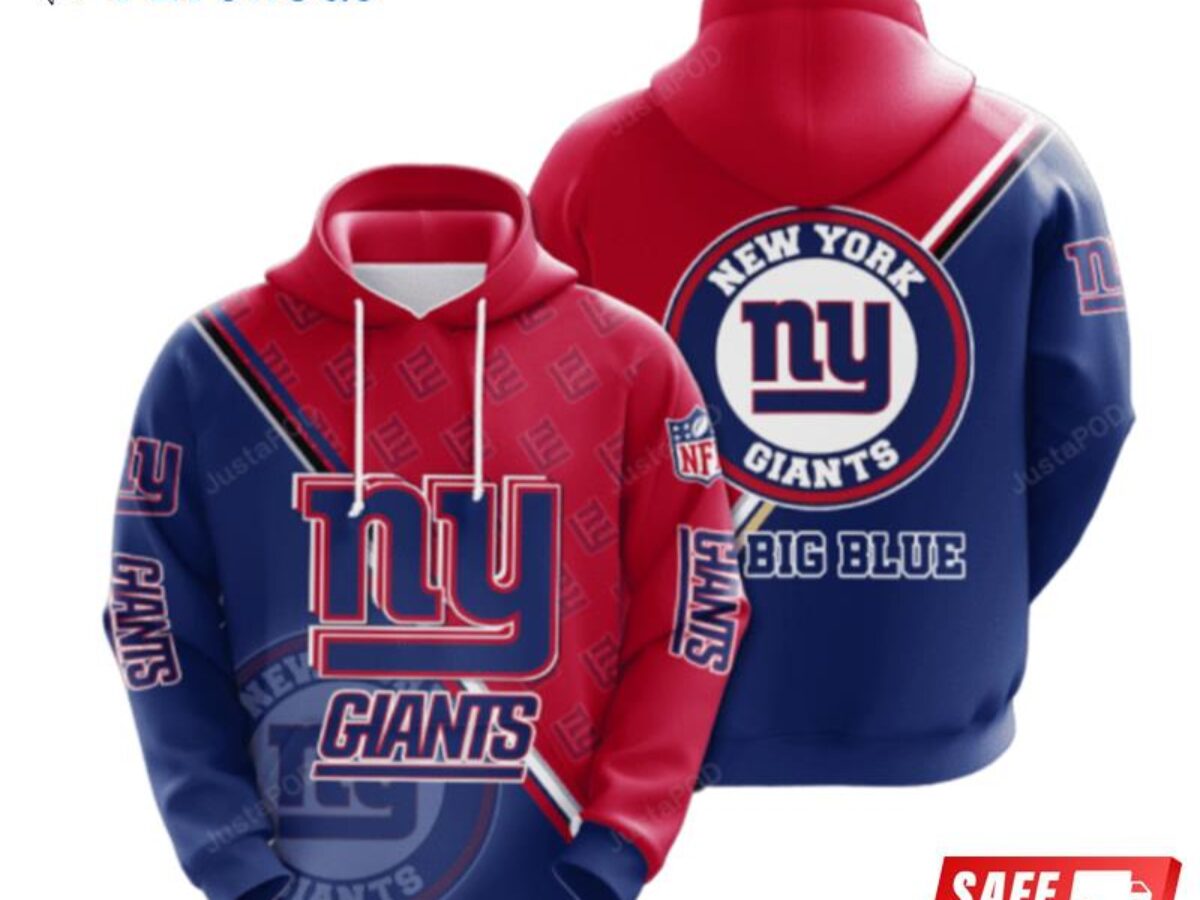 New York Giants Nfl 3D Hoodie - Peto Rugs