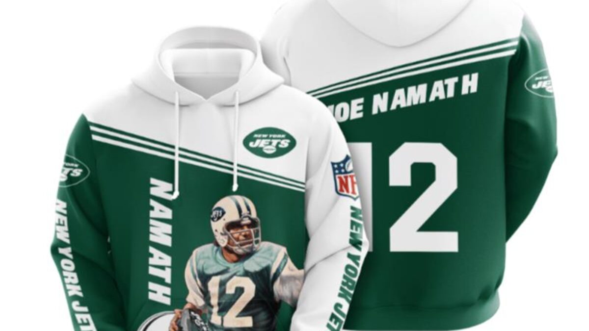 New York Jets Joe Namath 12 3D Hoodie - Peto Rugs