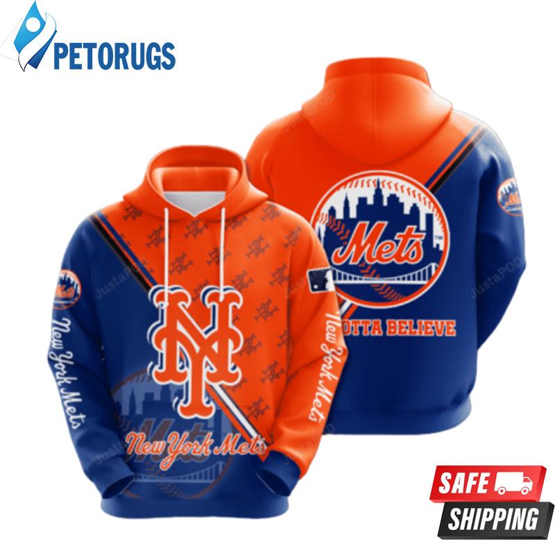 New York Mets Ncaa Football New York Mets New York Mets 3D Hoodie