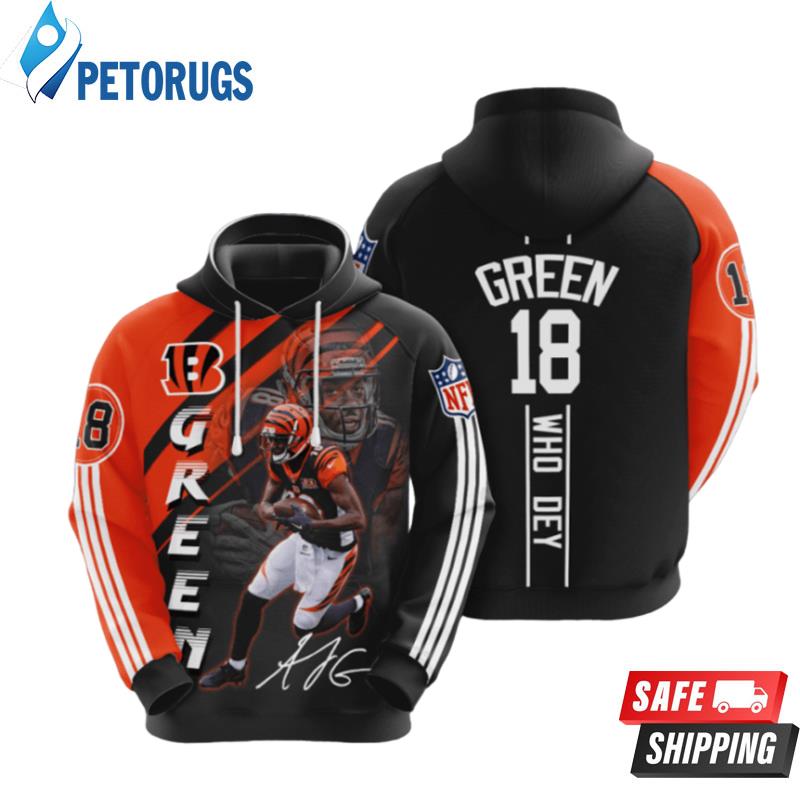 NFL Cincinnati Bengals Logo Flame Pattern 3D Hoodie Pullover Print