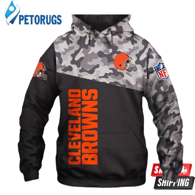 Nfl Cleveland Browns Camo Men And Women Cleveland Browns 3D Hoodie