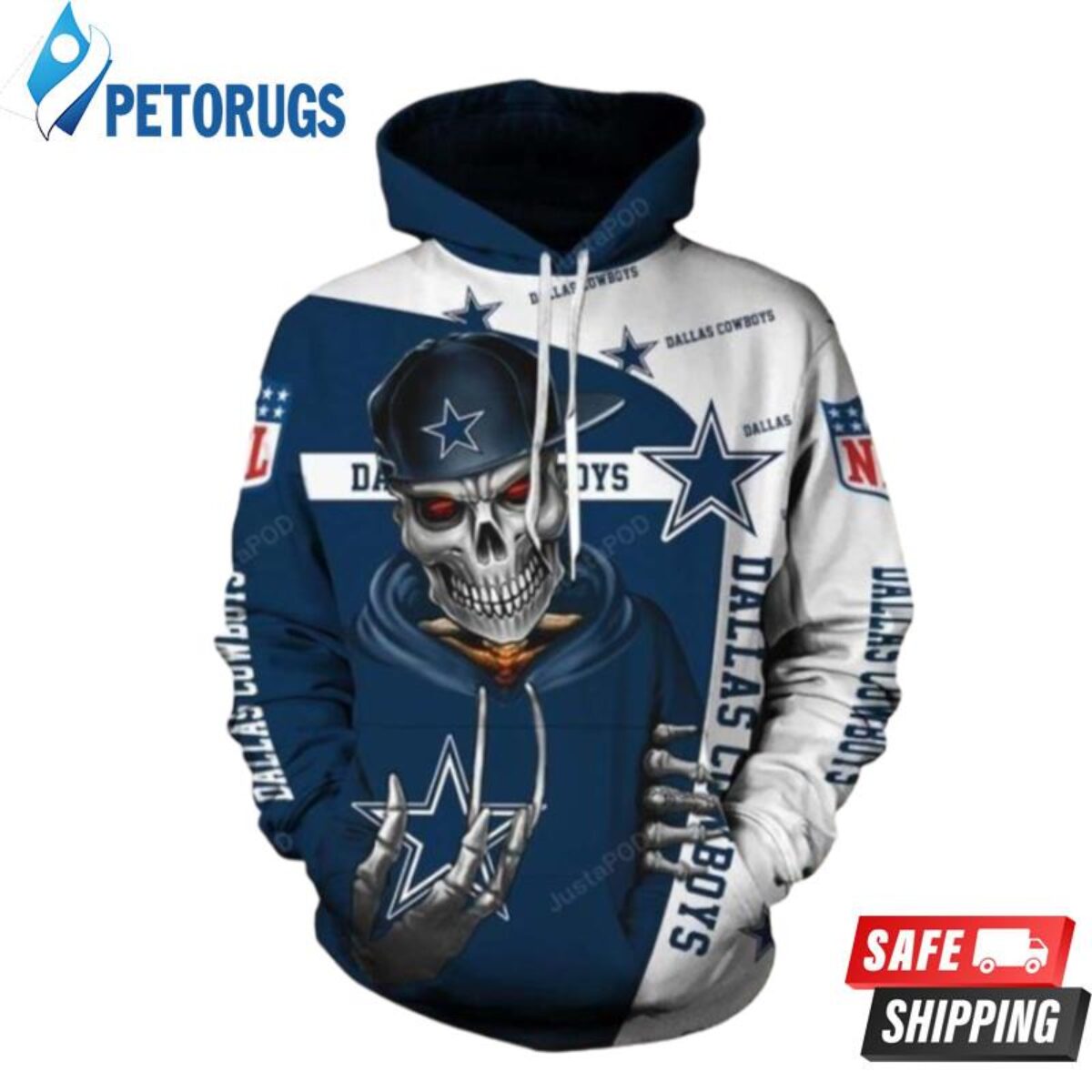 Dallas cowboys shop skull hoodie