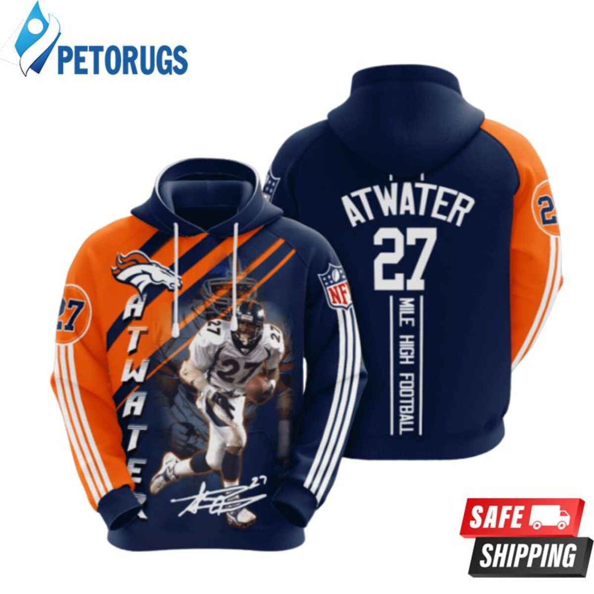 NFL Hoodies 3D Denver Broncos Custom With Hoodies Print Full