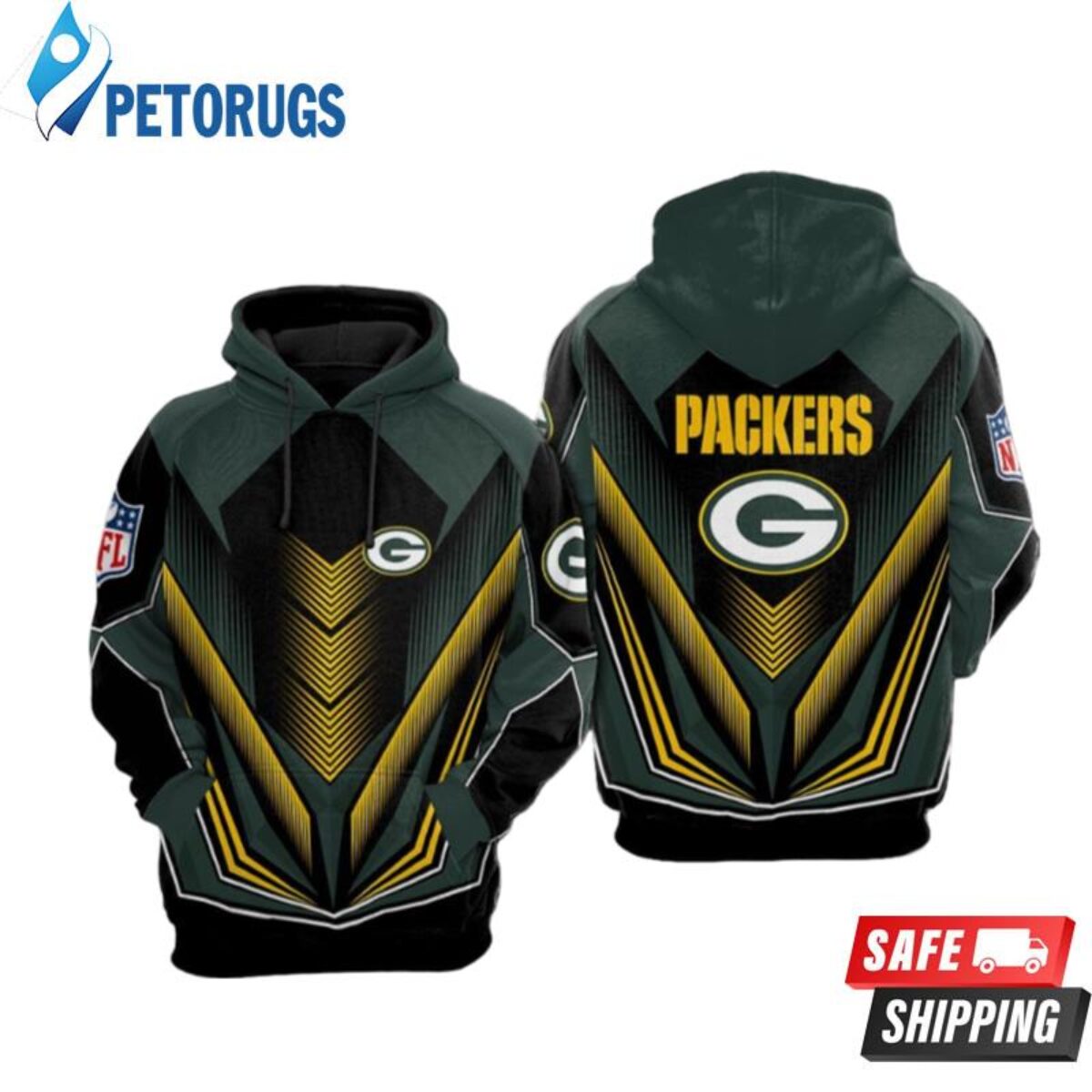 Green Bay Packers NFL Hoodie Tee Shirt for Dogs & Cats - COOL