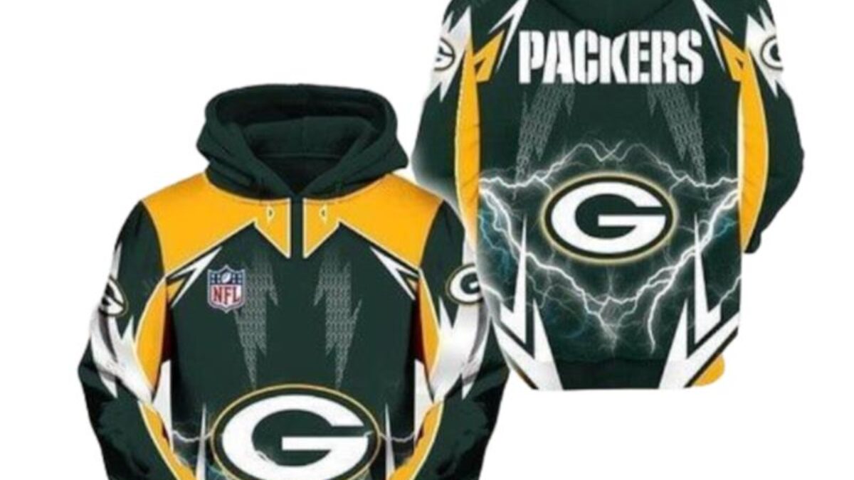 Green Bay Packers NFL Football Team All Over Print Hoodie