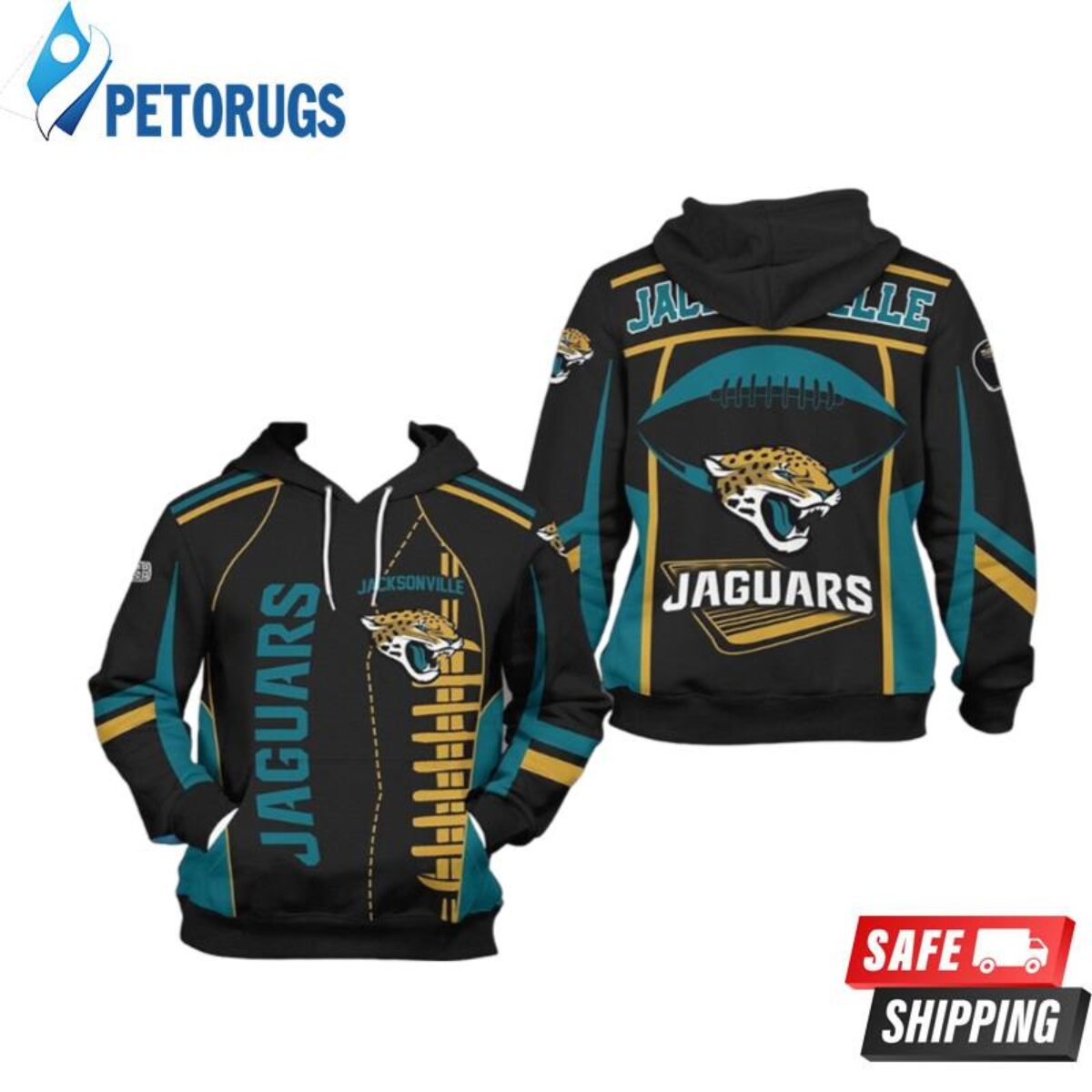 NFL Jacksonville Jaguars Blue Unisex 3D Hoodie Zip Hoodie For Men