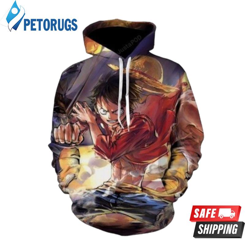One Piece And Pered Custom One Piece Graphic 3D Hoodie