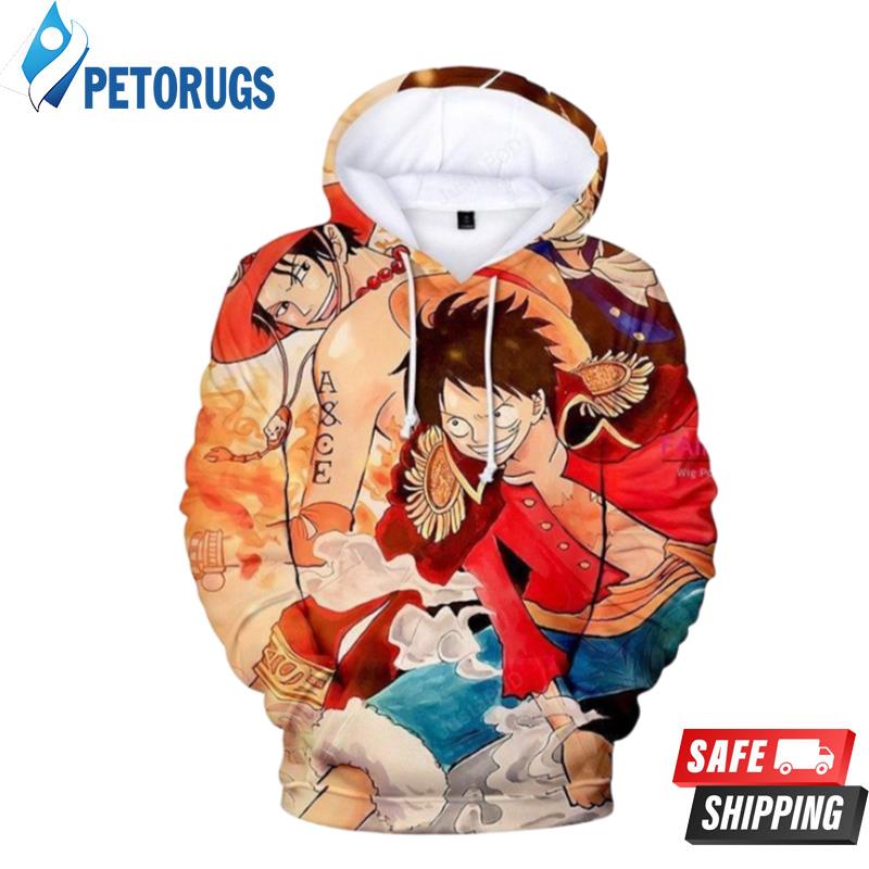 One Piece Kaido Monkey D Luffy Portgas D Ace 3D Hoodie