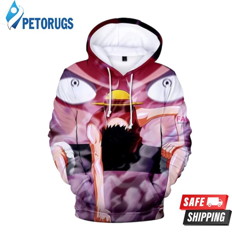 One Piece Monkey D Luffy Red 3D Hoodie