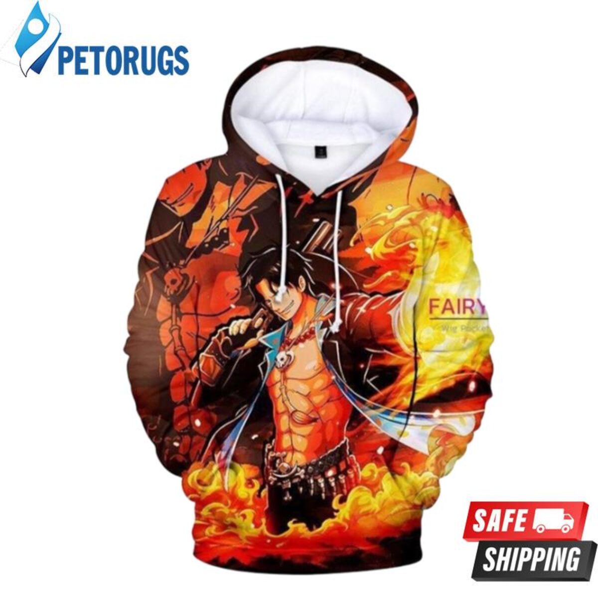 One Piece Hoodies - One Piece Anime Fire Fist Ace Series Super Cool Hoodie  - Anime Hoodie Shop