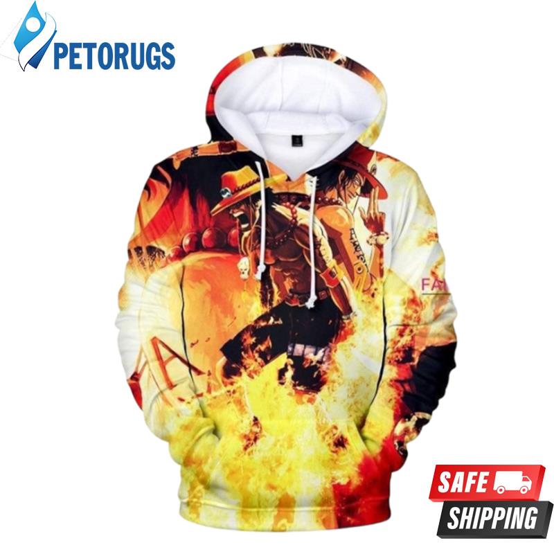 One Piece Portgas D Ace Bright Yellow 3D Hoodie