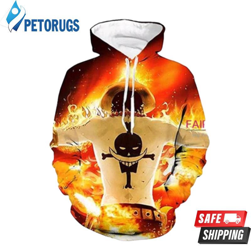 One Piece Portgas D Ace Red 3D Hoodie