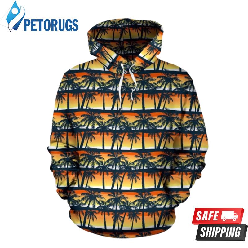 Palm Tree Sunset 3D Hoodie