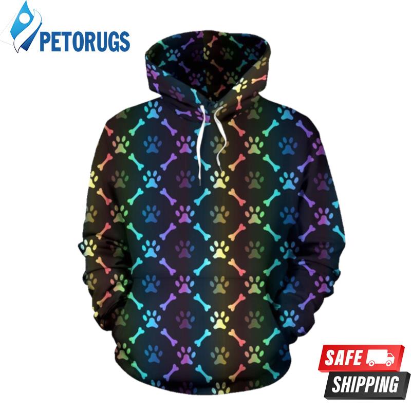 Paw Rainbow 3D Hoodie