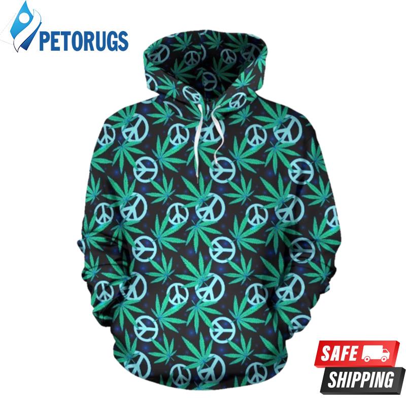 Peace Sign Themed 3D Hoodie