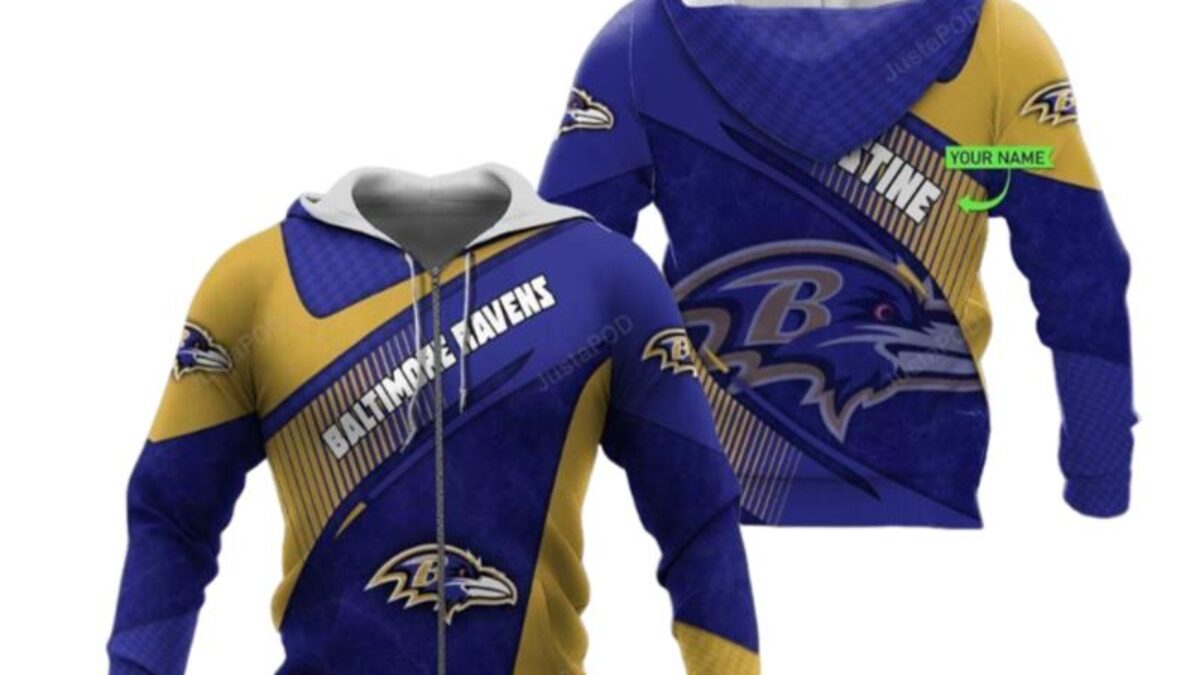 Baltimore Ravens Personalized NFL Jersey Hoodie 3D