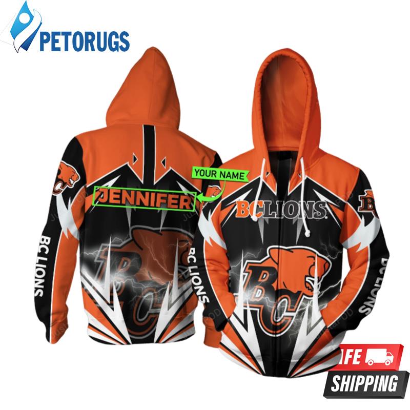 Personalized Bc Lions Custom Name 3D Hoodie