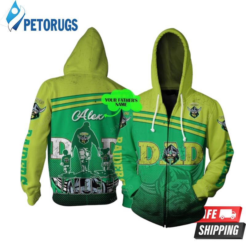 Personalized Canberra Raiders Dad Custom Name 3D Hoodie