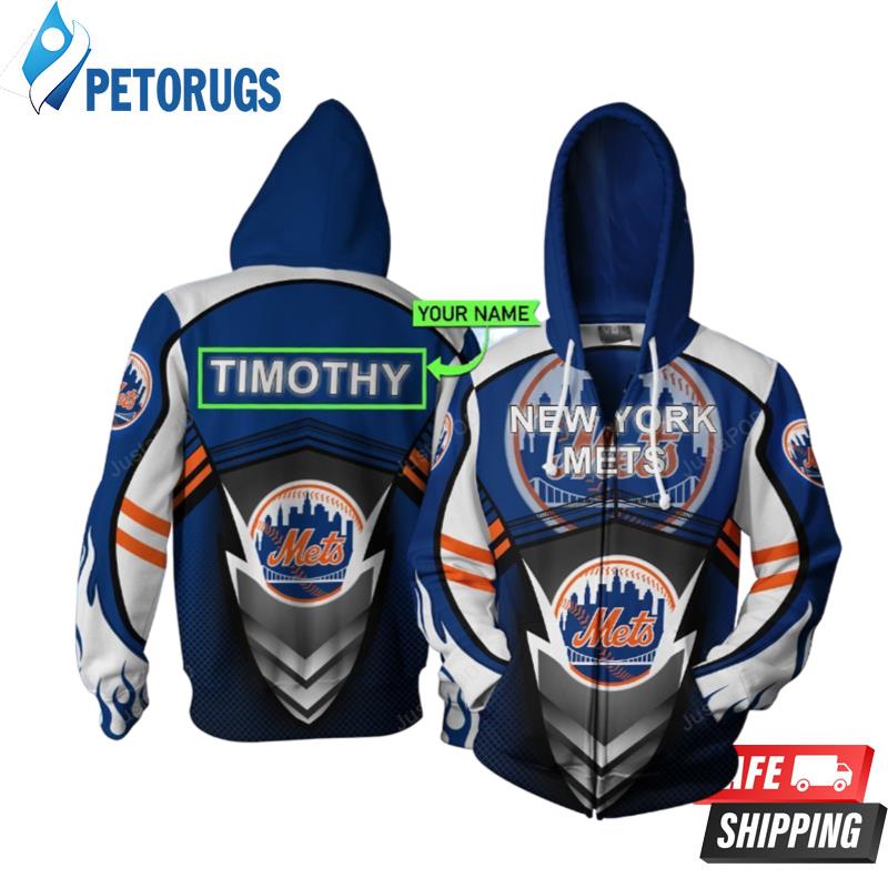 Personalized Name New York Mets 3D Hoodie For Fans - Banantees