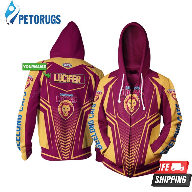 Personalized Nna Brisbane Lions Custom Name 3D Hoodie