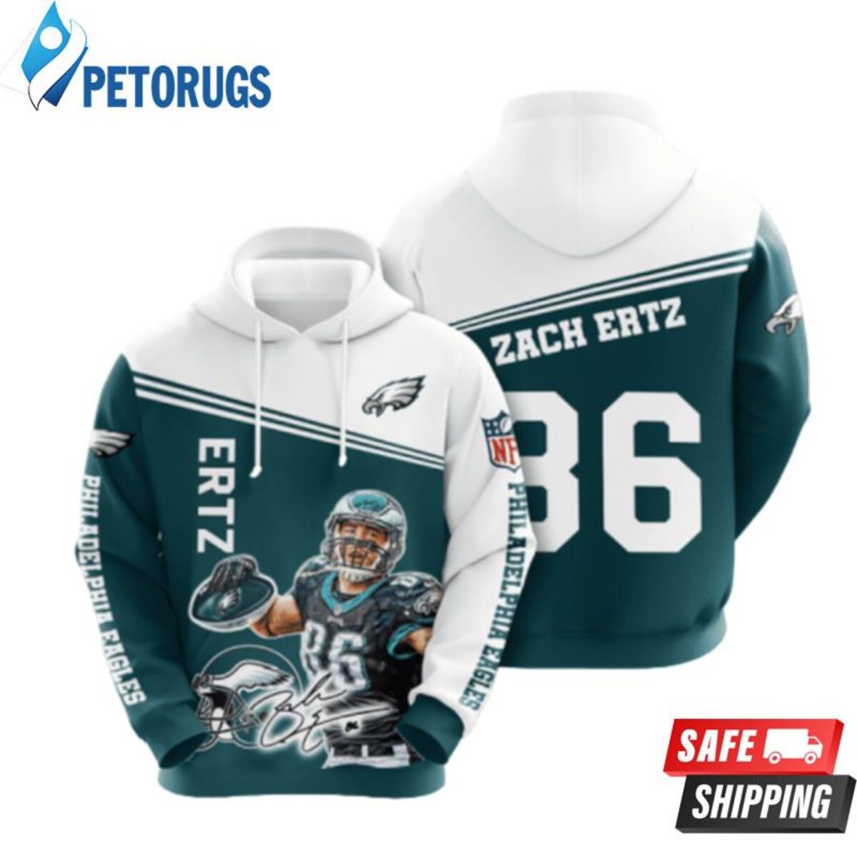 Philadelphia Eagles Ncaa Football Zach Ertz Philadelphia Eagles  Philadelphia Eagles 3D Hoodie