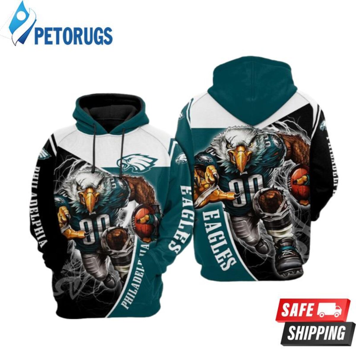 Philadelphia Eagles Nfl Football Many Logo Philadelphia Eagles Philadelphia  Eagles 3D Hoodie - Peto Rugs