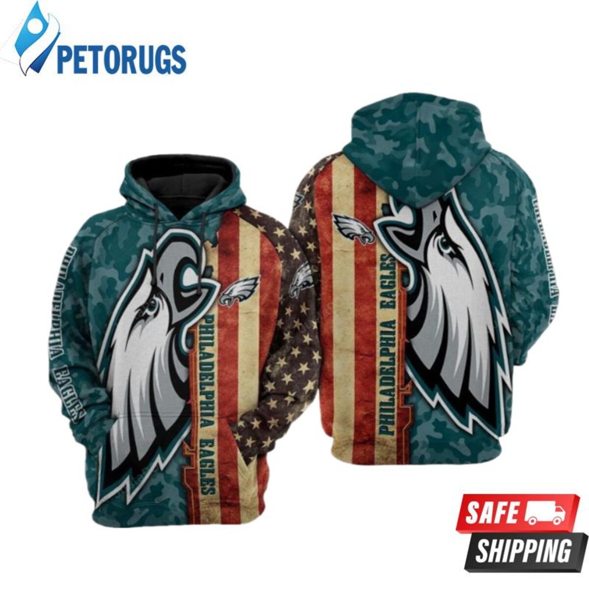 Philadelphia Eagles Nfl Football Camouflage Flag Philadelphia Eagles  Philadelphia Eagles 3D Hoodie - Peto Rugs