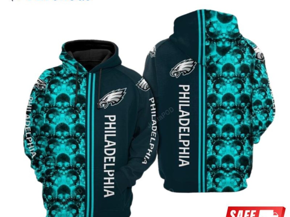 Philadelphia Eagles NFL Skull Tatoo 3D Hoodie - T-shirts Low Price