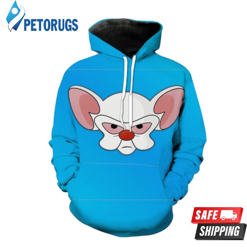 Pinky And The Brain Brain 3D Hoodie Peto Rugs