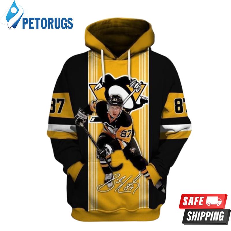 Pittsburgh Penguins Sidney Crosby 87 Signed 3D Hoodie - Peto Rugs