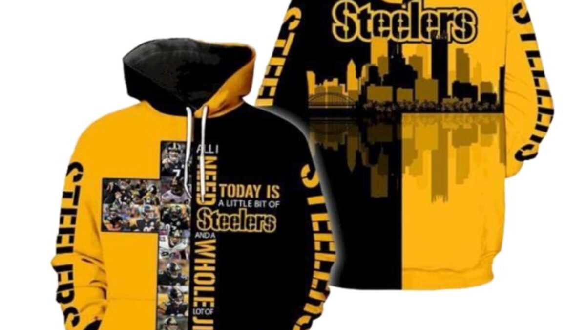 Pittsburgh Steelers Womens Black & Gold Zip up Hoodie