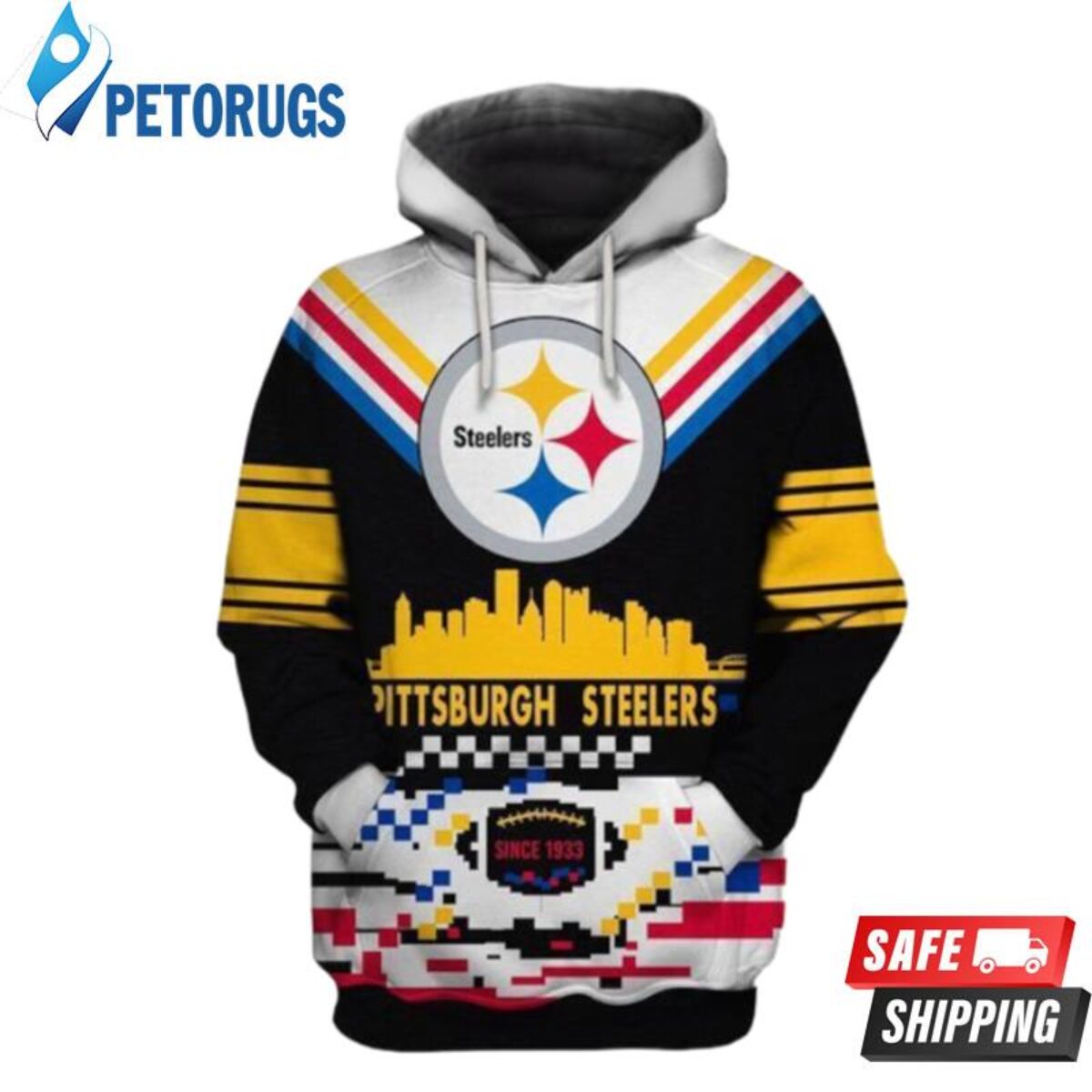 Pittsburgh Steelers Ncaa Football Colorful Pittsburgh Steelers Pittsburgh  Steelers 3D Hoodie - Peto Rugs