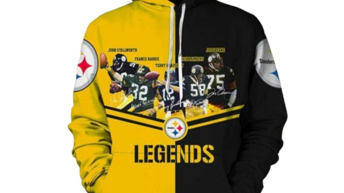 NFL Pittsburgh Steelers Skull Yellow Hoodie, Zip Hoodie 3D All Over Print  For Fans