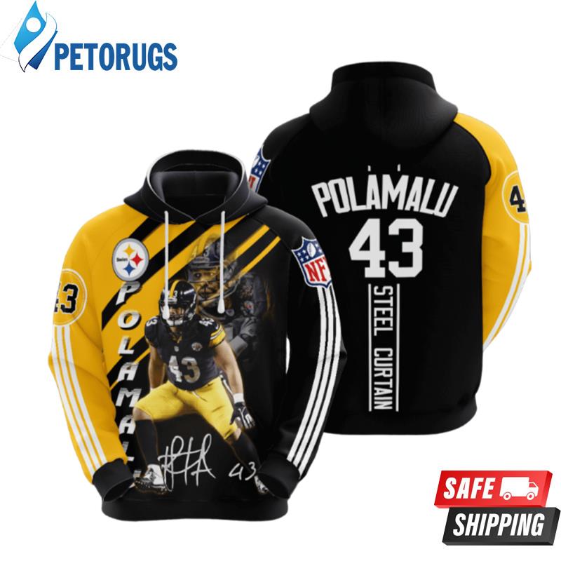 Pittsburgh Steelers Troy Polamalu 3D Hoodie