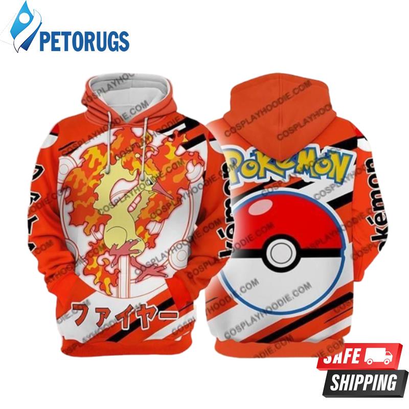 Pokemon Moltres Cosplay 3D Hoodie