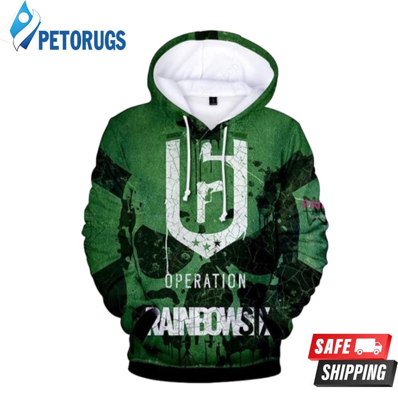 Rainbow Six Green 3D Hoodie