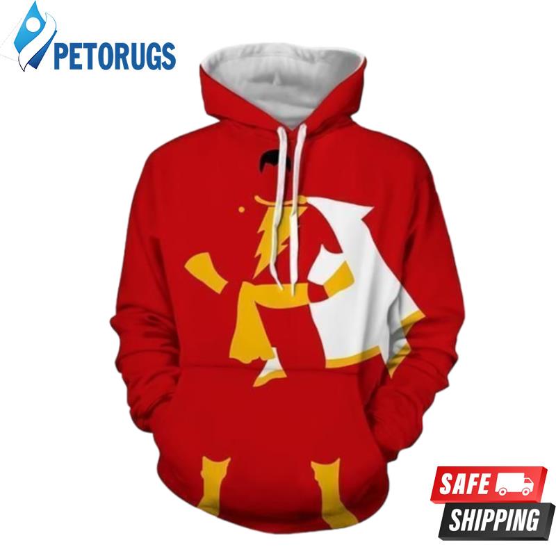Red And Yellow Shazam 3D Hoodie