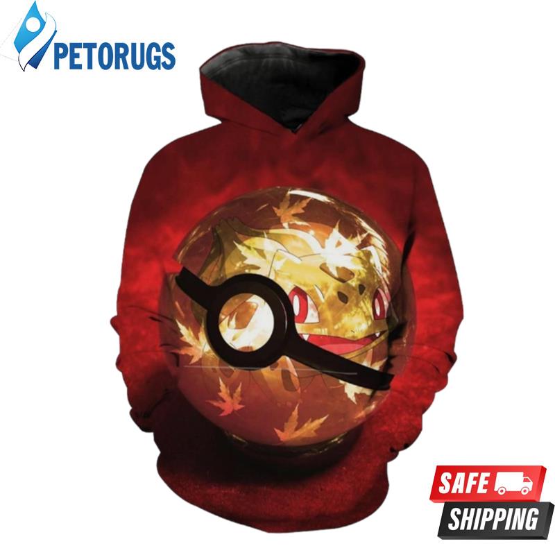 Red Pokeball Pokemon Clothing 3D Hoodie