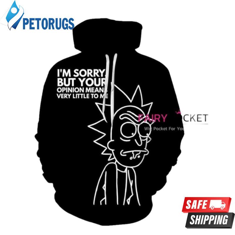 Rick And Morty Black G 3D Hoodie