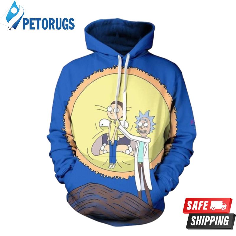 Rick And Morty Blue B 3D Hoodie
