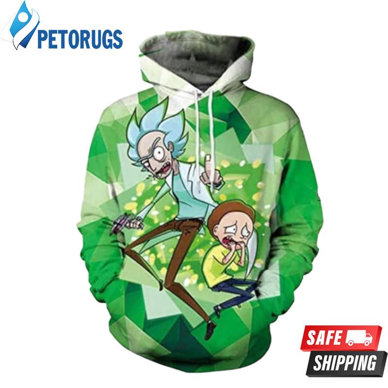 Rick And Morty Green B 3D Hoodie