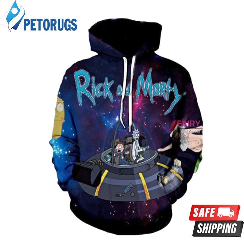 Rick And Morty In Cosmos 3D Hoodie