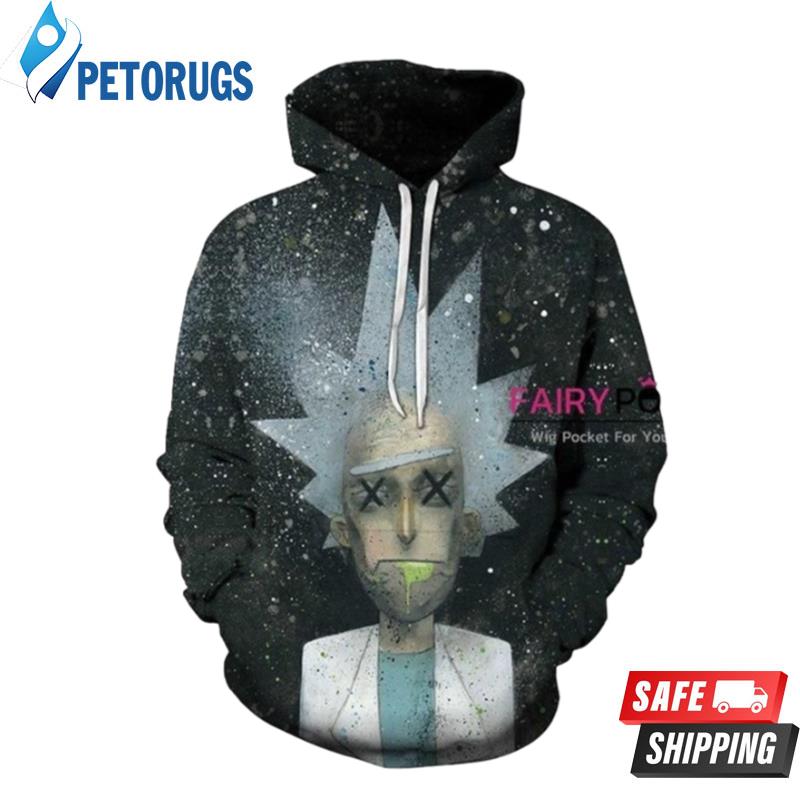 Rick And Morty Rick Black C 3D Hoodie - Peto Rugs